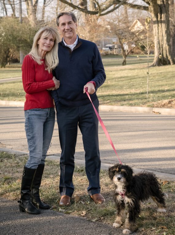 Mayor Ridenour with wife and dog